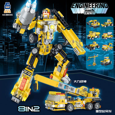 8 IN 2 DIY ENGINEERING ROBOT TRUCK BUILDING BLOCKS